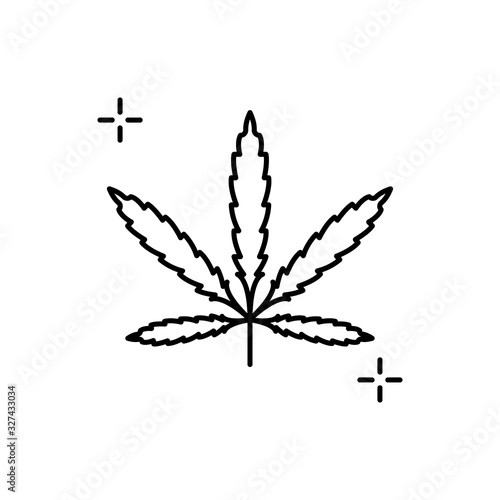 Cannabis, addictions icon. Simple line, outline vector elements of addictive human for ui and ux, website or mobile application