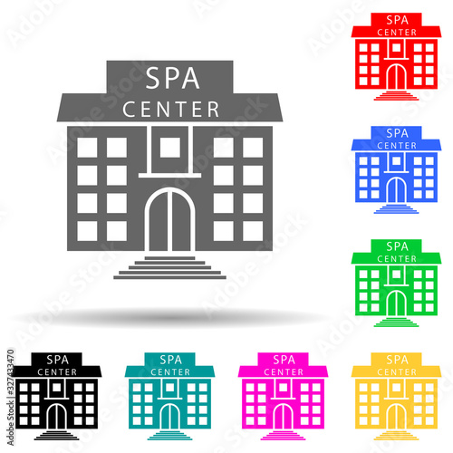 building of the spa center multi color style icon. Simple glyph, flat vector of spa icons for ui and ux, website or mobile application