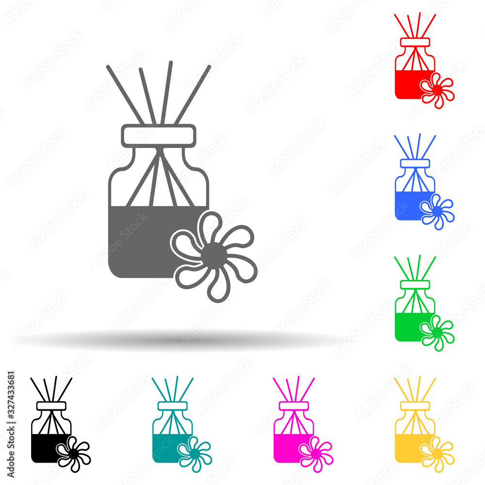 chopsticks flavorings multi color style icon. Simple glyph, flat vector of spa icons for ui and ux, website or mobile application
