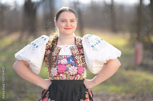 slovak folklore woman  photo