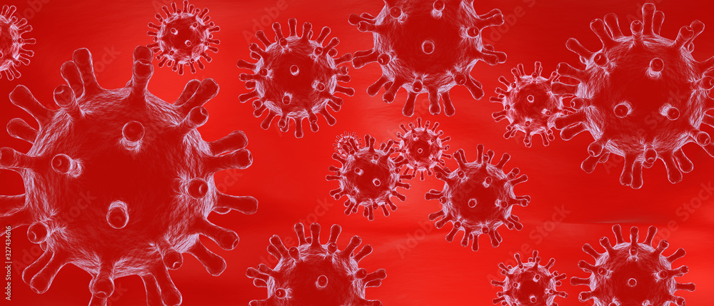 coronavirus background image, 3d render