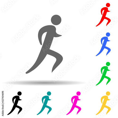 logo of the runner multi color style icon. Simple glyph  flat vector of sport icons for ui and ux  website or mobile application