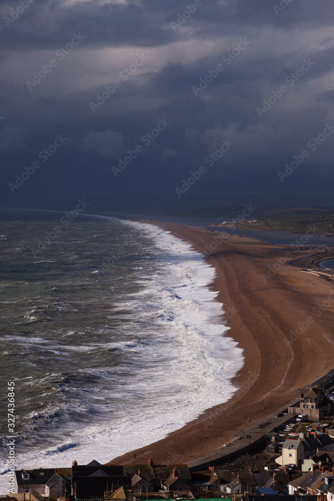 Storm Jorge hits Chesil Beach