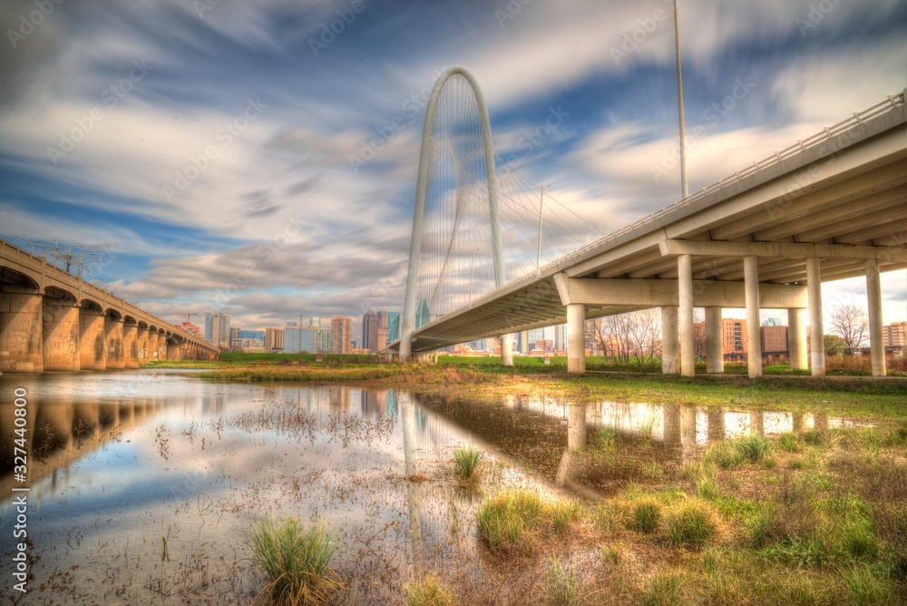 Bridge over Trinity River in Dallas, Texas
