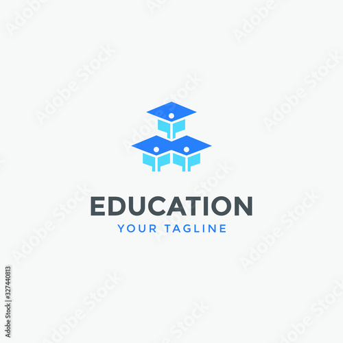 education logo template design modern