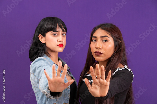 Women saying stop to gender based violence