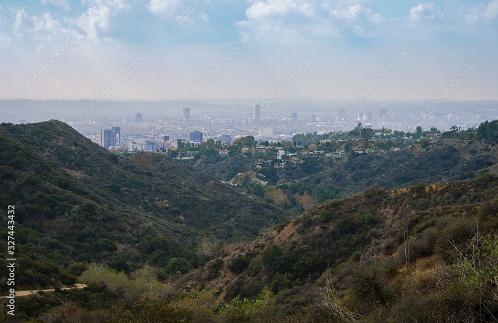 View of downtown Los Angeles from the Griffith park