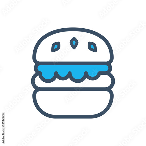 Hamburger icon filled outline style