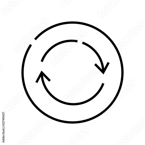 Reload line icon, concept sign, outline vector illustration, linear symbol.