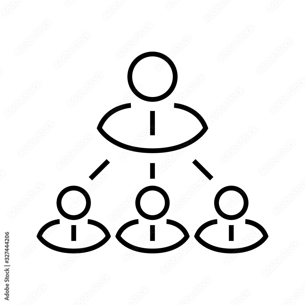 Organization line icon, concept sign, outline vector illustration, linear symbol. Organization line icon, concept sign, outline vector illustration, linear symbol.