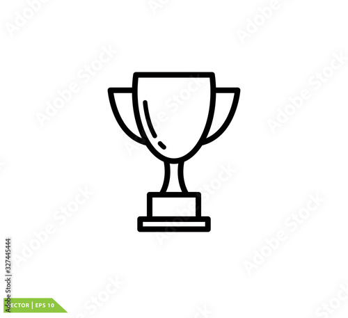 Trophy icon vector logo template