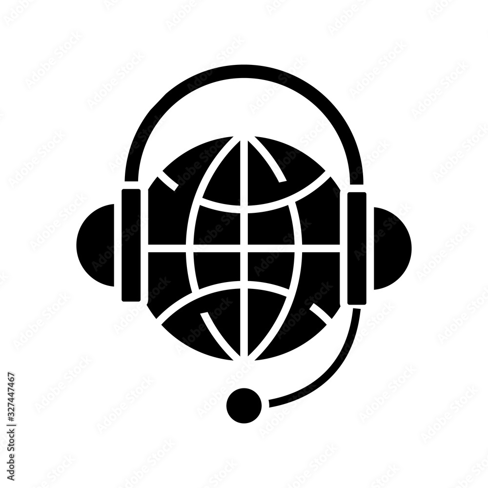 Global connection black icon, concept illustration, vector flat symbol, glyph sign. Global connection black icon, concept illustration, vector flat symbol, glyph sign.