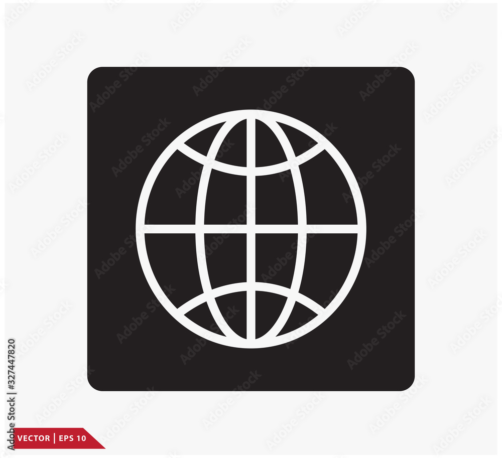 Globe icon vector logo design illustration Globe icon vector logo design illustration