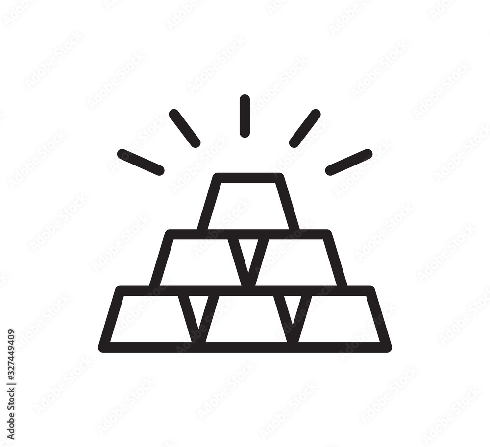 Gold bar icon vector logo template Gold bar icon vector logo template