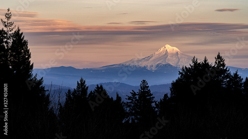 Sunset in Mountains, Mount Hood Oregon