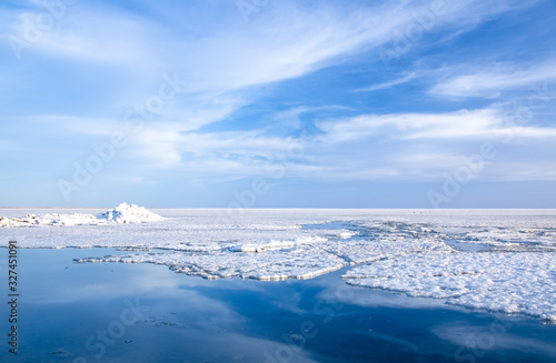 ice on the lake
