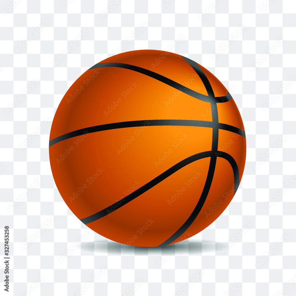 Basketball Icon Vector 3d Gradient on Transparent Background