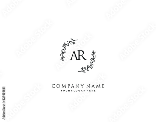 AR initial letter elegant handwriting logo collection photo