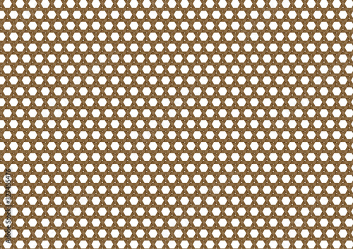 カゴの編み目　六つ目編み　パターン photo
