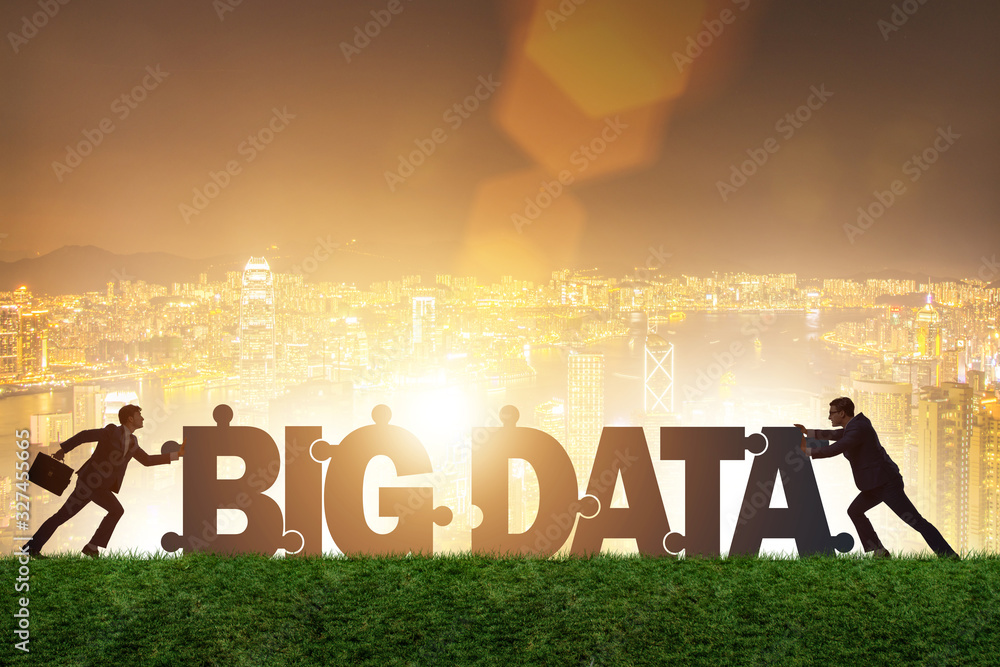 Big data concept with jigsaw puzzle pieces Big data concept with jigsaw puzzle pieces