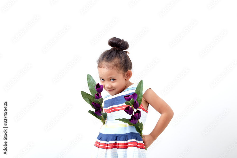 Happy funny asian cute child girl easter day Happy funny asian cute child girl easter day