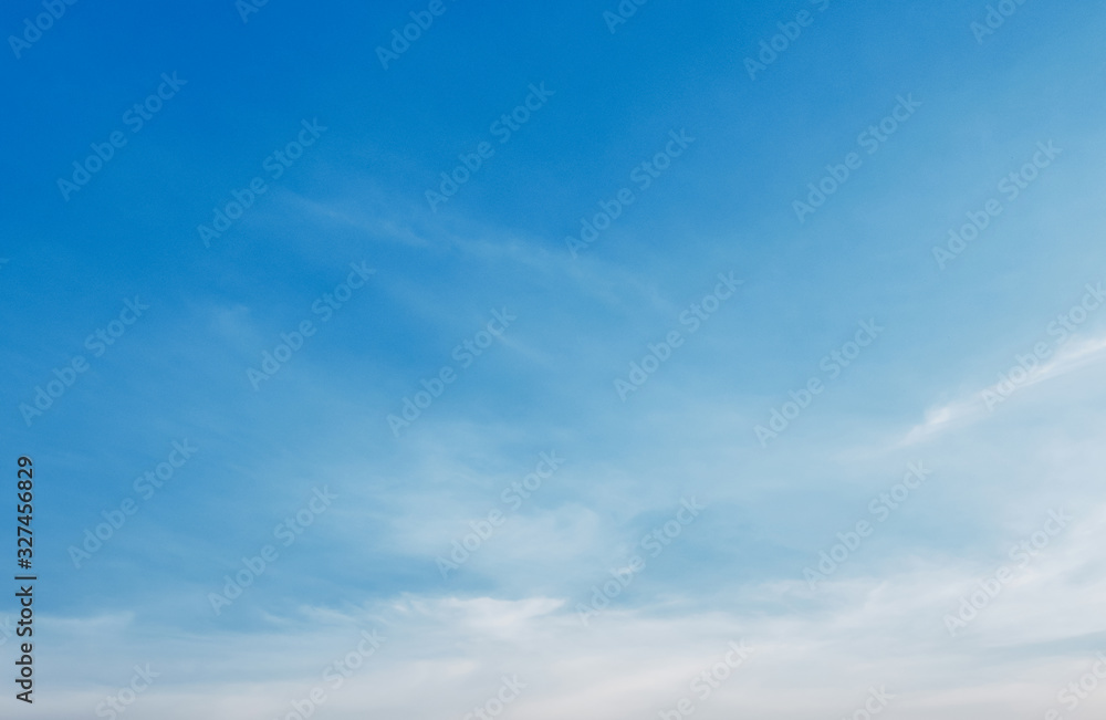 beautiful blue sky with white cloud view nature