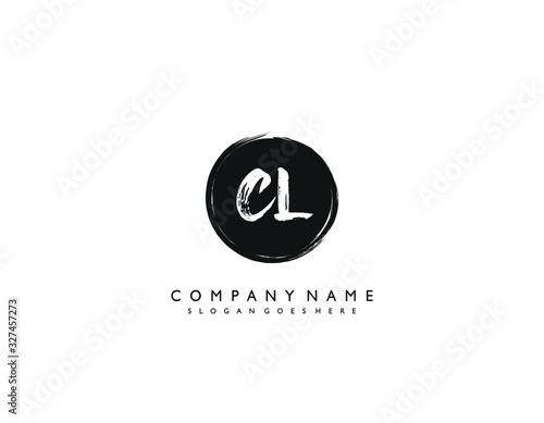 CL initial letter elegant handwriting logo collection