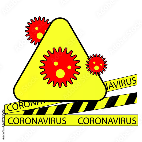 yellow sign coronavirus wuhan