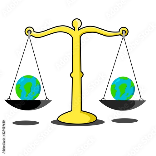 Simple design of illustration Earth's balance
