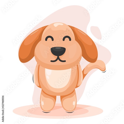 cute dog cartoon design vector