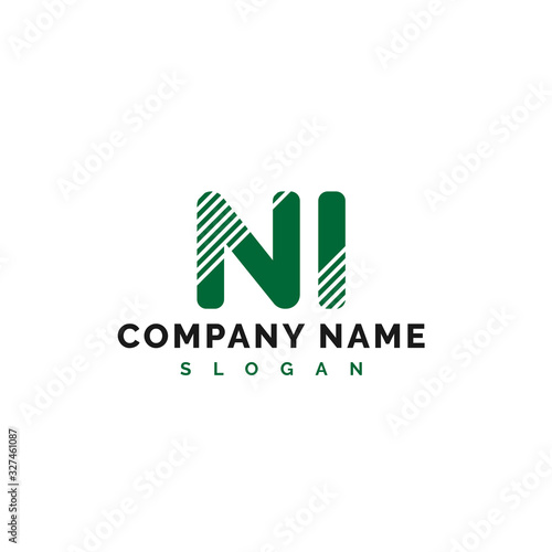 NI Letter Logo Design. NI letter logo Vector Illustration - Vector