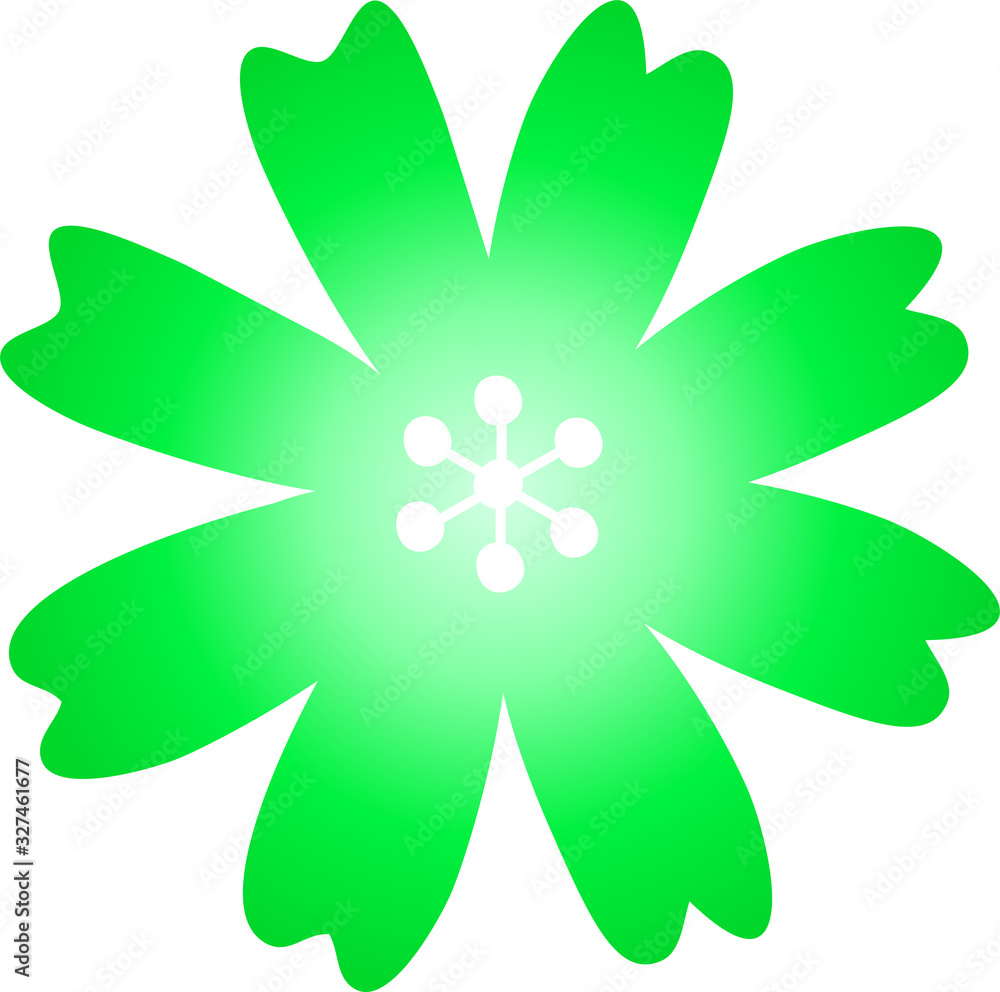Colorful Gradation Hand-painted simple flower shape variation Colorful Gradation Hand-painted simple flower shape variation