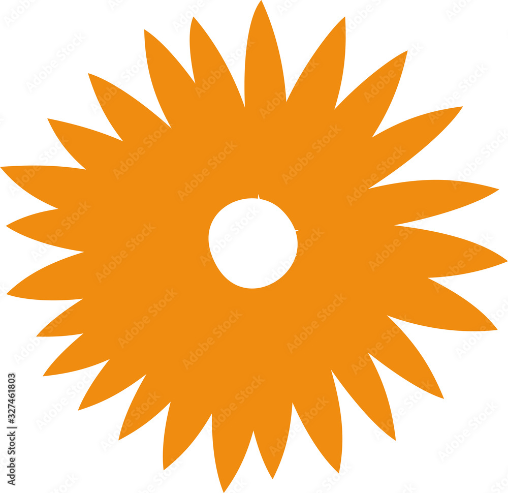 Naklejka premium Hand-painted simple flower shape variation set.ai書き出し用