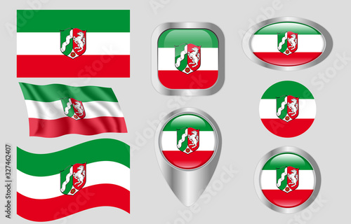 Flag of North Rhine-Westphalia, Germany