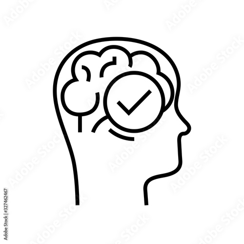 Remarked task line icon, concept sign, outline vector illustration, linear symbol.