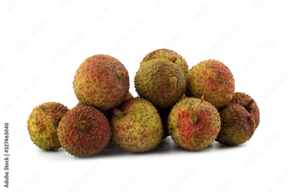 Lychee fruits isolated on white Lychee fruits isolated on white