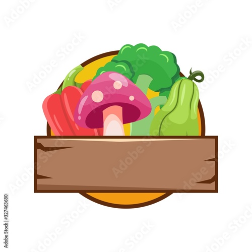 fresh vegetable cartoon vector design