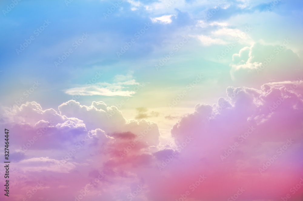 Beautiful vintage of colorful cloud and sky abstract background, pastel color