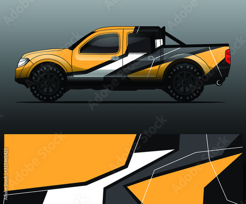 truck decal graphic wrap vector, abstract background