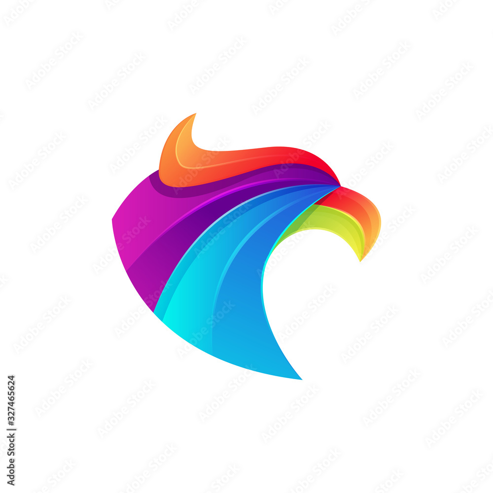 Naklejka premium Eagle Modern Logo Illustration Vector Template