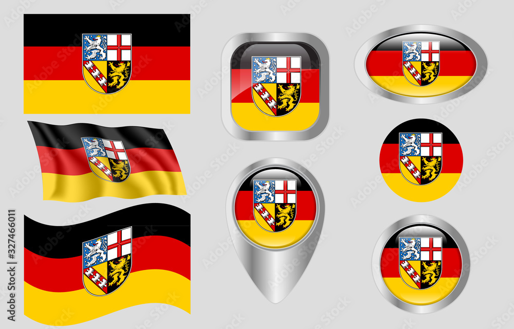 Flag of Saarland, Germany Flag of Saarland, Germany
