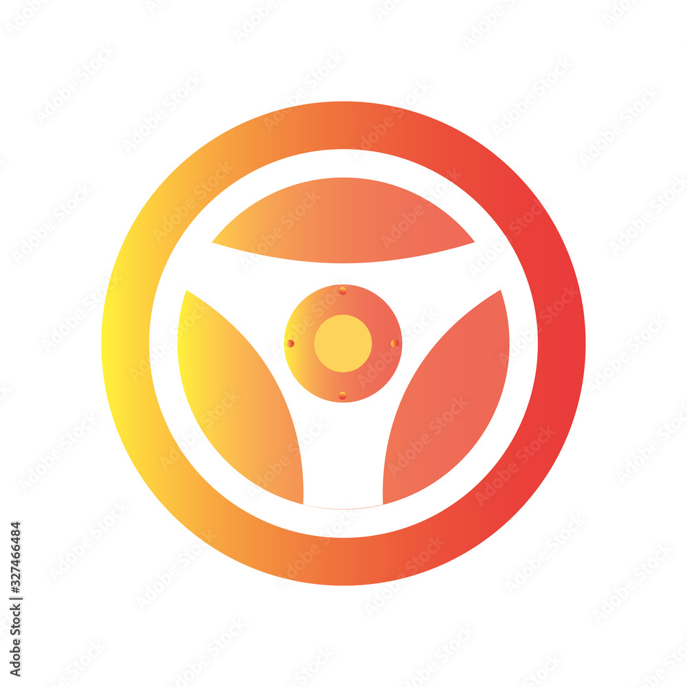 Car / automobile steering wheel or driving wheel flat icon Car / automobile steering wheel or driving wheel flat icon