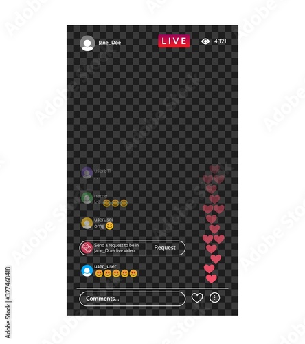 Social live stream interface