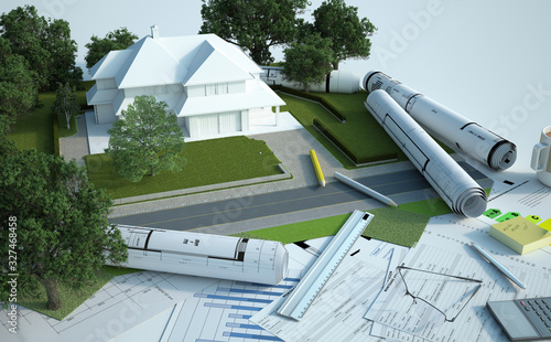 Fototapeta Residential property process.