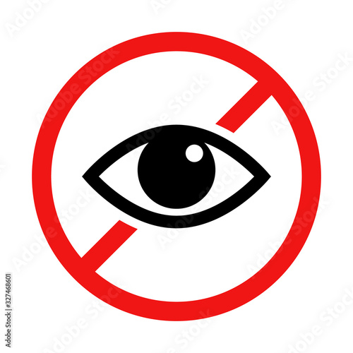Vector No Eye Illustration Sign