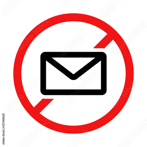 Vector No Mail Illustration Sign