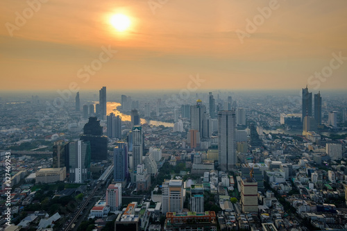 Bangkok evening view in the business district © panya7
