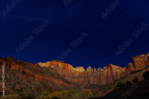 Twilight over Zion National Park