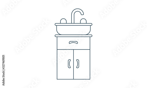 Wash basin icon concept for design vector image