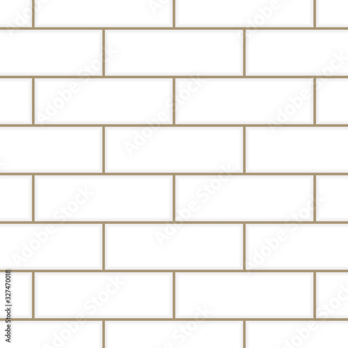 Subway tile with dark grout pattern. Vector illustrator